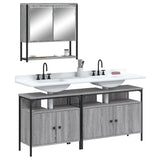 3 Piece Bathroom Furniture Set Grey Sonoma Engineered Wood 3214668