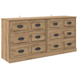 Sideboards with Drawer 2 pcs Artisan Oak 70 x 35.5 x 67.5 cm 3402666