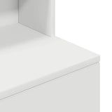 Bedside Cabinet White 39x35x125 cm Engineered Wood 861310