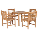 44999 5 Piece Outdoor Dining Set Solid Teak Wood