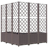 Garden Planter with Trellis Brown 120x120x136 cm PP 318267