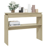 Console Table Sonoma Oak 102x30x80 cm Engineered Wood 808326