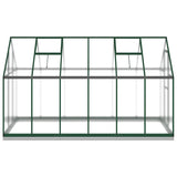 Greenhouse with Base Frame Green 334x169x202 cm Aluminium 3266330