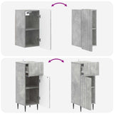 3 Piece Bathroom Cabinet Set ZWOLLE Concrete Grey 3417759
