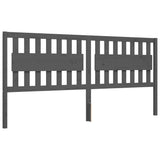 Bed Frame without Mattress Grey 200x200 cm Solid Wood 3194333