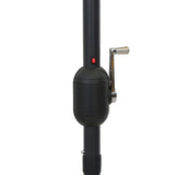 Garden Parasol with LED Lights and Aluminium Pole 300 cm Anthracite 47362