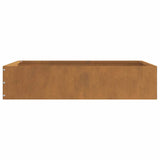 Lawn Edging 6 pcs Rusty 60 x 60 x 13 cm Weathering Steel 874743