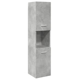 5 Piece Bathroom Furniture Set Concrete Grey Engineered Wood 3324885