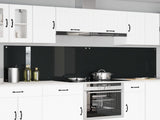 Kitchen Backsplash 2 pcs Black 120 x 60 cm Tempered Glass 3415499