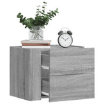 ZNTS Wall-mounted Bedside Cabinet Grey Sonoma 45x30x35 cm 848335