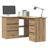 Corner Desk Artisan Oak 145x100x76 cm Engineered Wood 855963