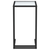 Computer Side Table Transparent 50x35x65 cm Tempered Glass 331649