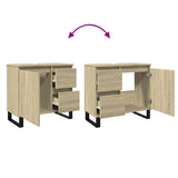 Bathroom Cabinet Sonoma Oak 65x33x60 cm Engineered Wood 849678