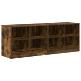 Bed Cabinet 2 pcs Smoked Oak 66 x 33 x 48 cm Engineered Wood 893727