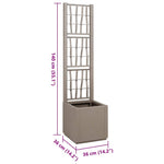Garden Planter Grey 36 x 36 x 140 cm Polypropylene 42006501