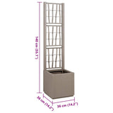 Garden Planter Grey 36 x 36 x 140 cm Polypropylene 42006501