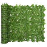 ZNTS Balcony Screen with Green Leaves 500x100 cm 315501