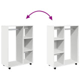 808513 Wardrobe White 80x40x110 cm Engineered Wood