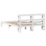 Bed Frame with Headboard without Mattress White 150x200 cm King Size 3306050