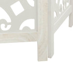 Room Divider 3 Panels White Solid Wood Paulownia 358735