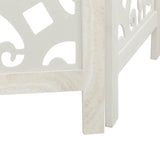 Room Divider 3 Panels White Solid Wood Paulownia 358735