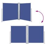 Retractable Side Awning Blue 140x600 cm 48458