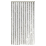 Fly Curtain Light Grey and White 100x200 cm Chenille 377315