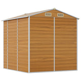 Garden Shed Light Brown 191x215x198 cm Galvanised Steel 3188276
