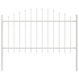 Garden Fence 7 pcs White 170 x 140 cm Powder-Coated Steel 3360167