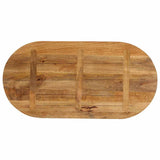 Table Top 140x60x2.5 cm Oval Solid Wood Mango 370151