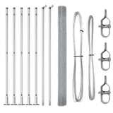 Welded Wire Fence with Concrete Base 10 x 1.5 m Silver Mesh 3352296