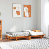 Bed Frame without Mattress Wax Brown 90x190 cm Single Solid Wood Pine 850682