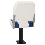 Foldable Boat Seat 1 Set Blue and White 41x36x48 cm 3284285