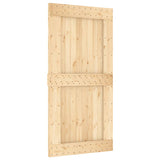 Sliding Door with Hardware Set 100x210 cm Solid Wood Pine 3203150