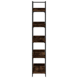 Bookcase 5-Tier Smoked Oak 100x33x180.5 cm Engineered Wood 837699