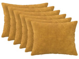 Cushion with Pillow HEERLEN 6 pcs Yellow Microfiber Fleece 926618