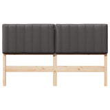 Upholstered Headboard with Headboard Brown and Dark Grey 150 cm 880174