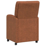 Dining Chairs with Wheels 2 pcs Brown 57 x 67 x 95 cm 42017840