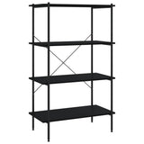 4-Tier Shelving Unit Black 80x40x130 cm 336343