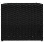 ZNTS Garden Planters 2 pcs Black 36x30x32 cm Poly Rattan 3210531