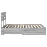 Bed Frame with Drawer with Headboard Manual Engineered Wood 3411634