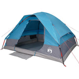 Camping Tent Dome 4-Person Blue Waterproof 94778