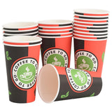 Paper Coffee Cups 1000 pcs 16oz 400ml Red and Black 4102789