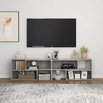 TV Cabinet Concrete Grey 149x30x52 cm Engineered Wood 808363