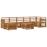 Outdoor Sofa Set 7 pcs Natural Solid Acacia Wood 3384655