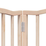Dog Gate with Door Foldable 12 Panels 600 cm Poplar Wood 3155589