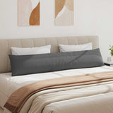 Sofa Pillows 2 pcs Dark Grey 200 x 40 cm Fabric 42013869