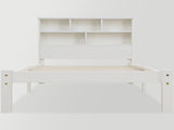Bed with Shelves, White Wooden Storage Bed, Underbed Drawer - 3FT Single Frame Only WF290549AAW