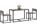 Dining Table and Chairs Set 2, Dining Room Sets, Rectangular Space Saving Table and 2 Chairs for T3398P344812