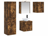 Bathroom Cabinet Set 5 pcs Smoked Oak 43 x 16 x 62.5 cm 3407347